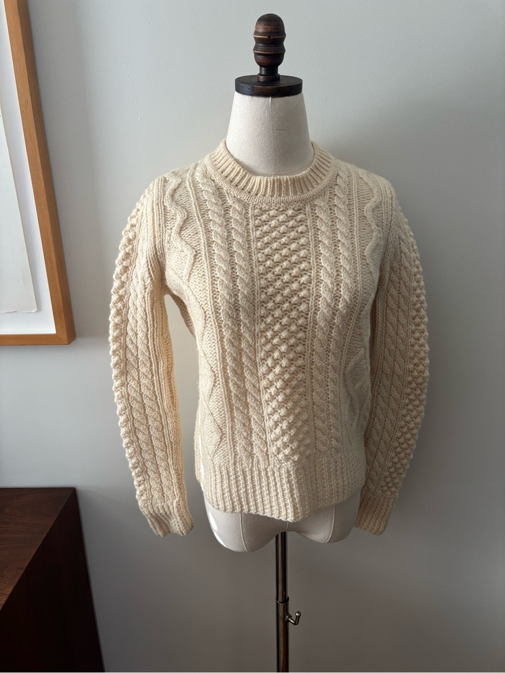 Alexa Chung for Madewell Cream Cable-Knit Wool Sweater